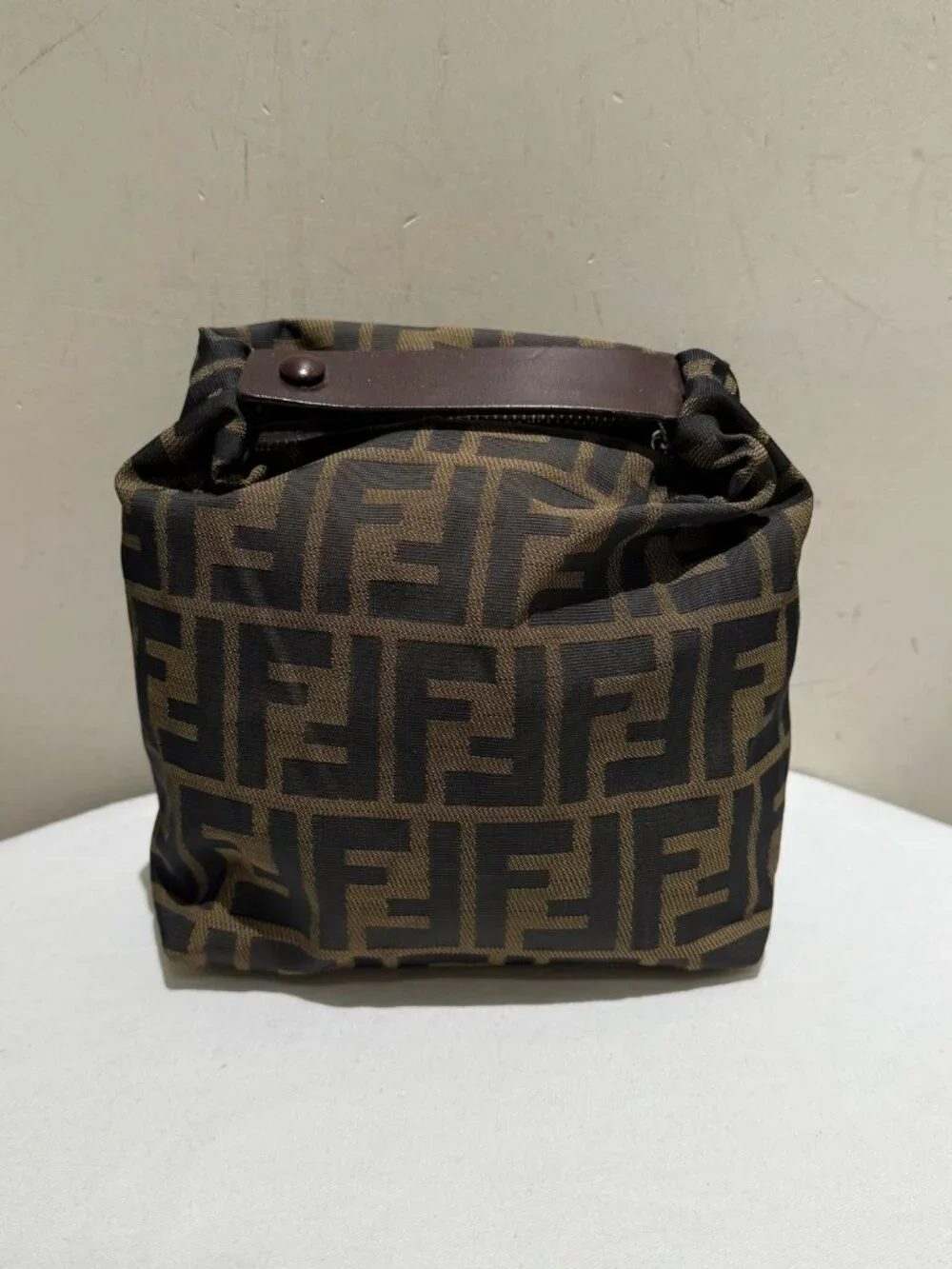 Fendi Zucca FF Vintage Monogram Canvas Vanity Pouch